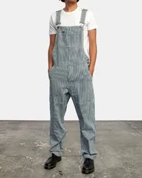 RVCA Chainmail Relaxed Fit Overall - Indigo