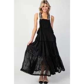 Sally Overall Maxi Black Dress