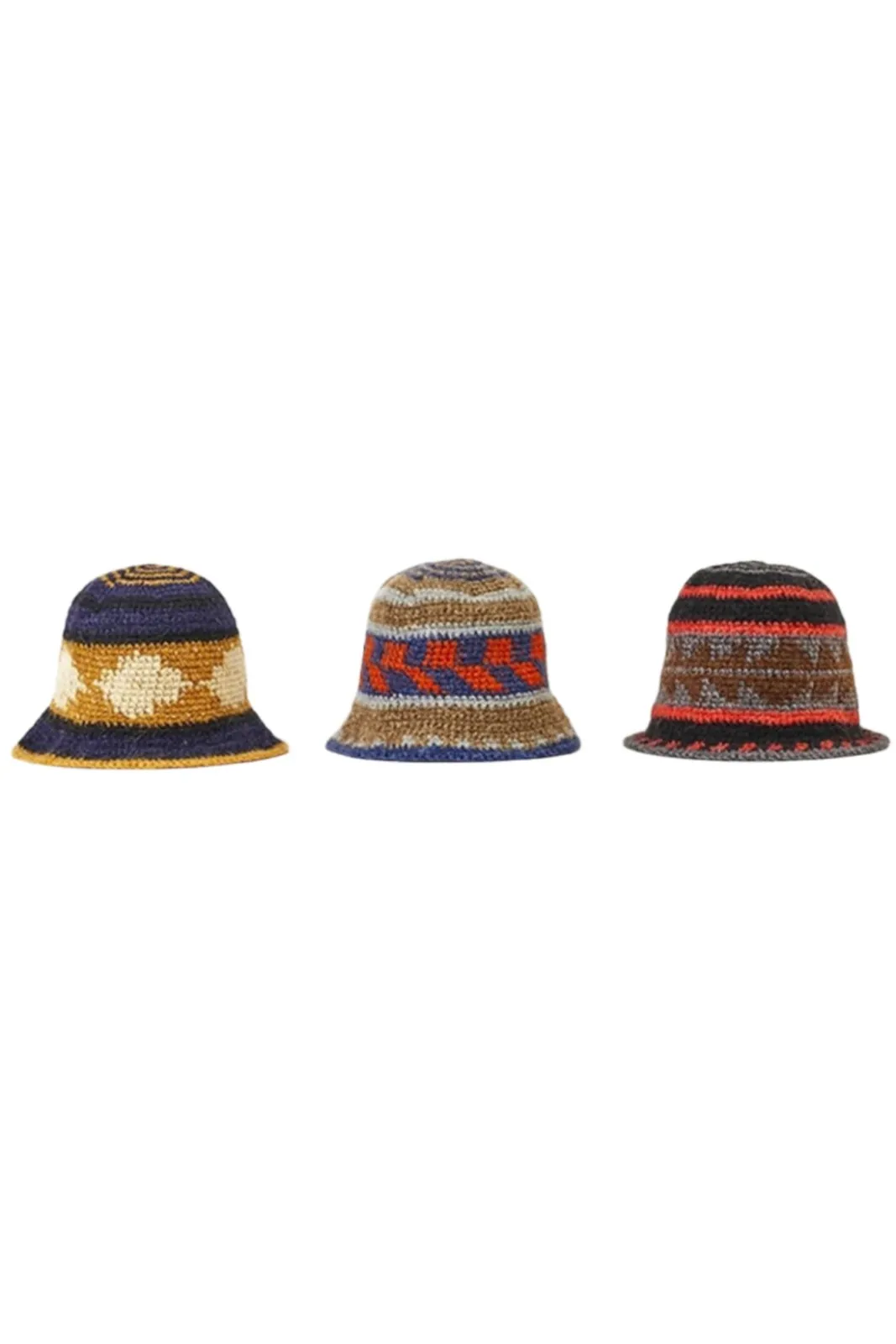 SB243-0409 Fine Hand Knit Hat Grey Mix