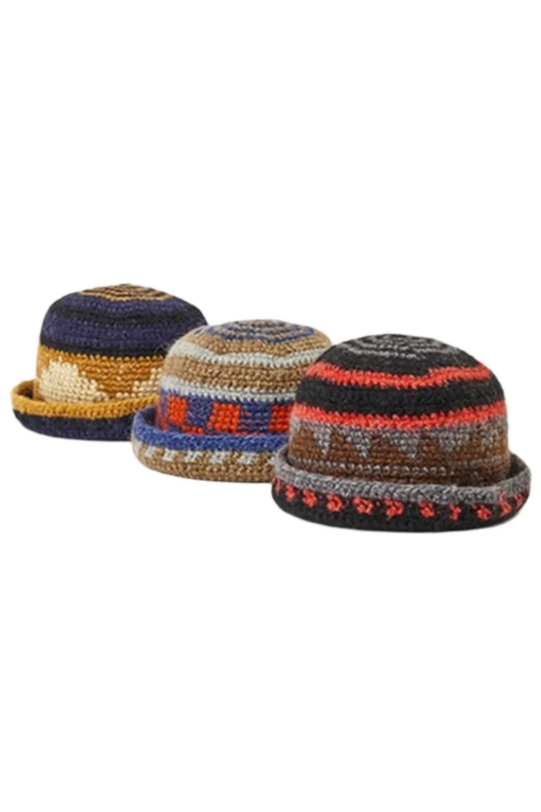 SB243-0409 Fine Hand Knit Hat Grey Mix