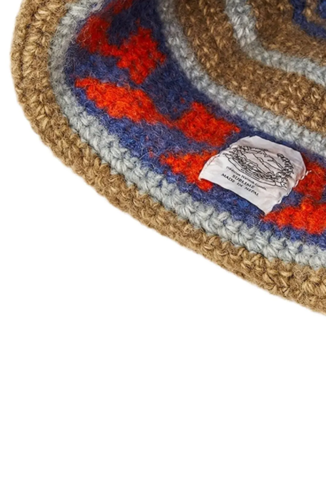 SB243-0409 Fine Hand Knit Hat Grey Mix