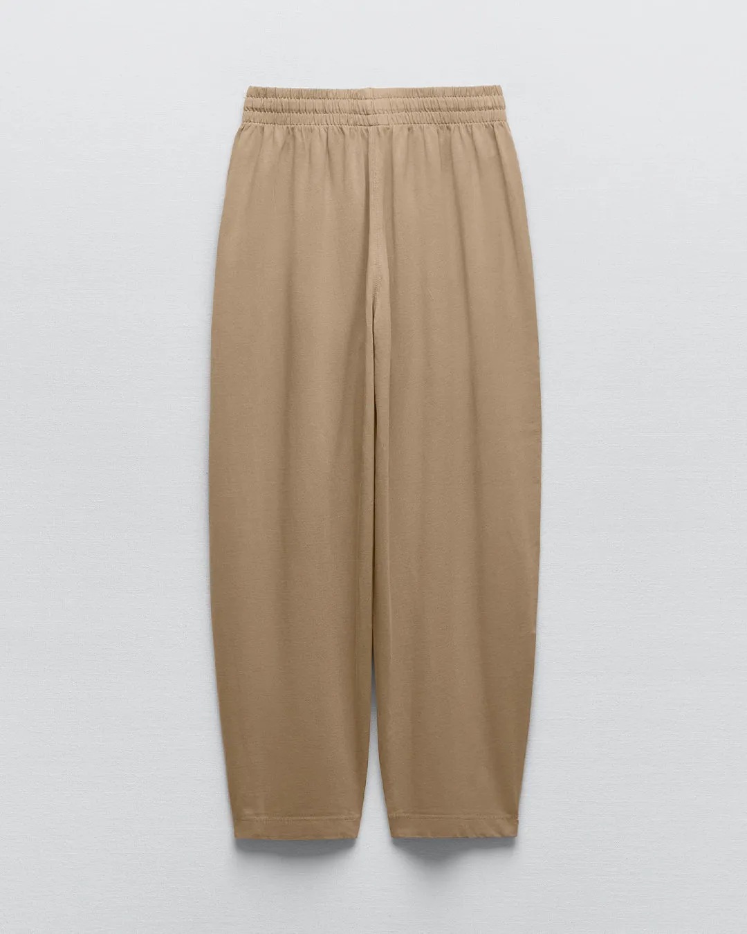 Set Of Two : Corset Style Top & Relaxed Fit Joggers in Light Brown