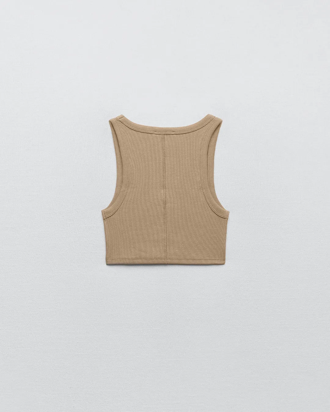 Set Of Two : Corset Style Top & Relaxed Fit Joggers in Light Brown