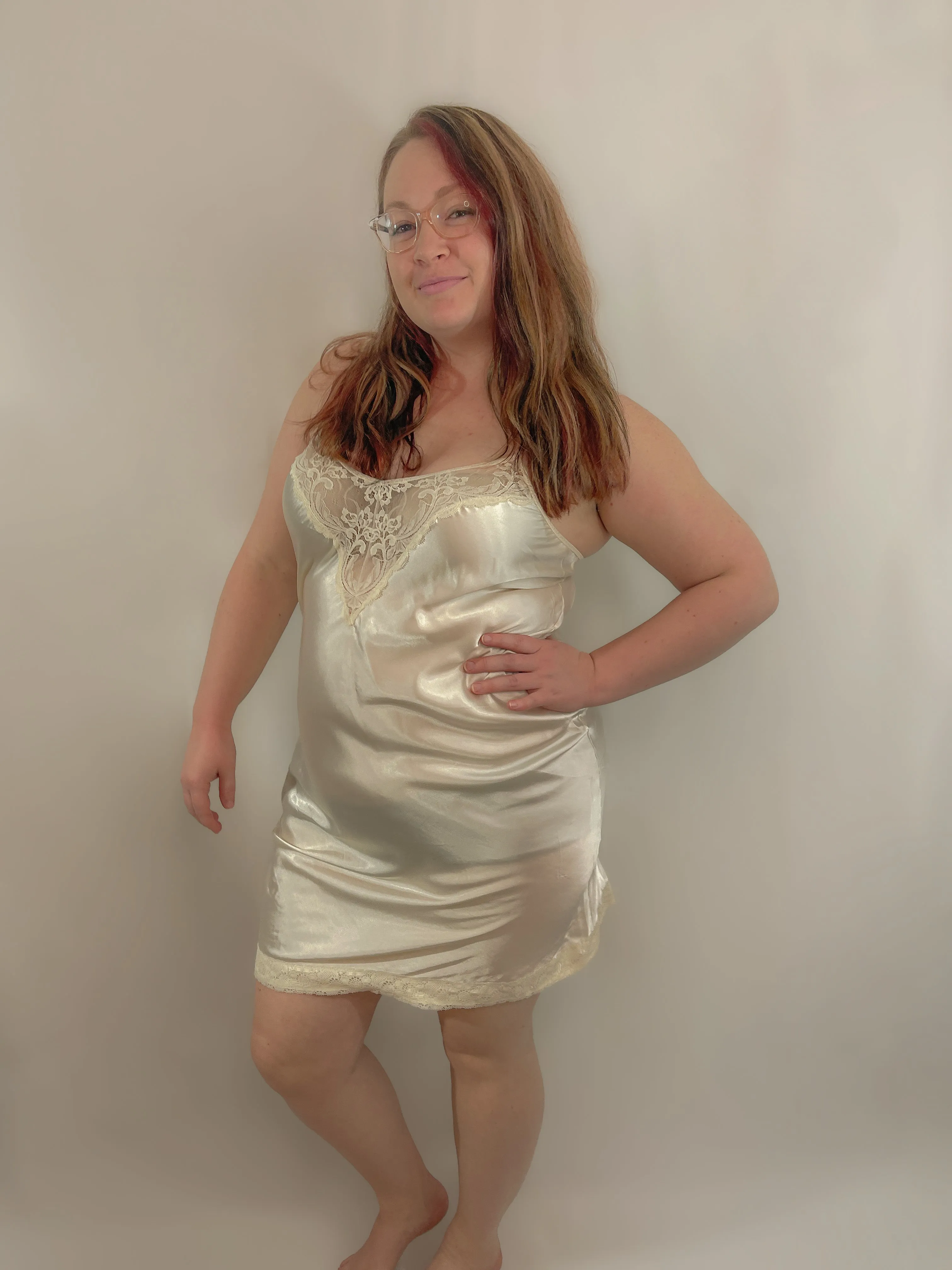 Sheen Queen Satin Slip Gown