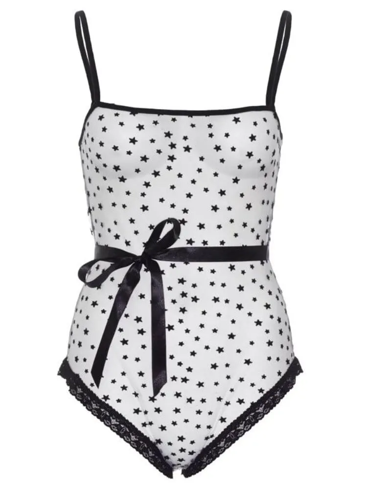 Sheer Nude Velvet Star Teddy