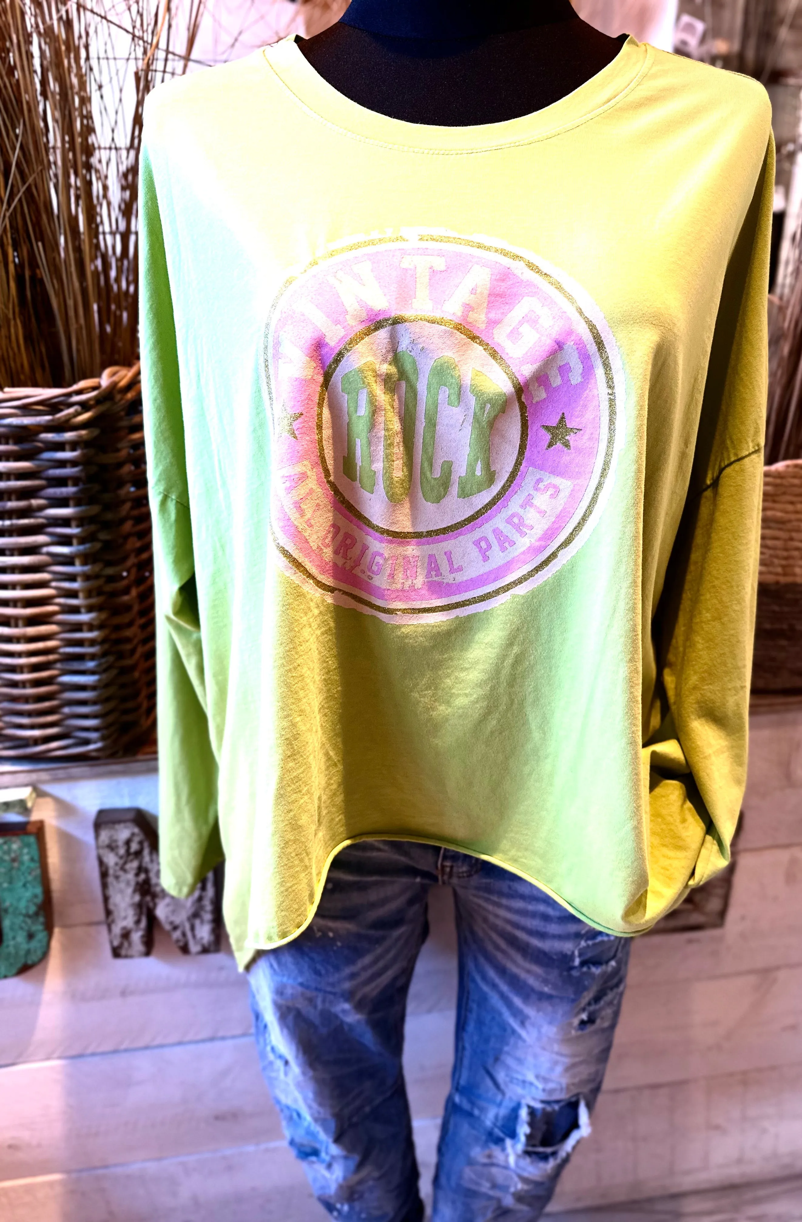 Shirt Vintage Rock Druck