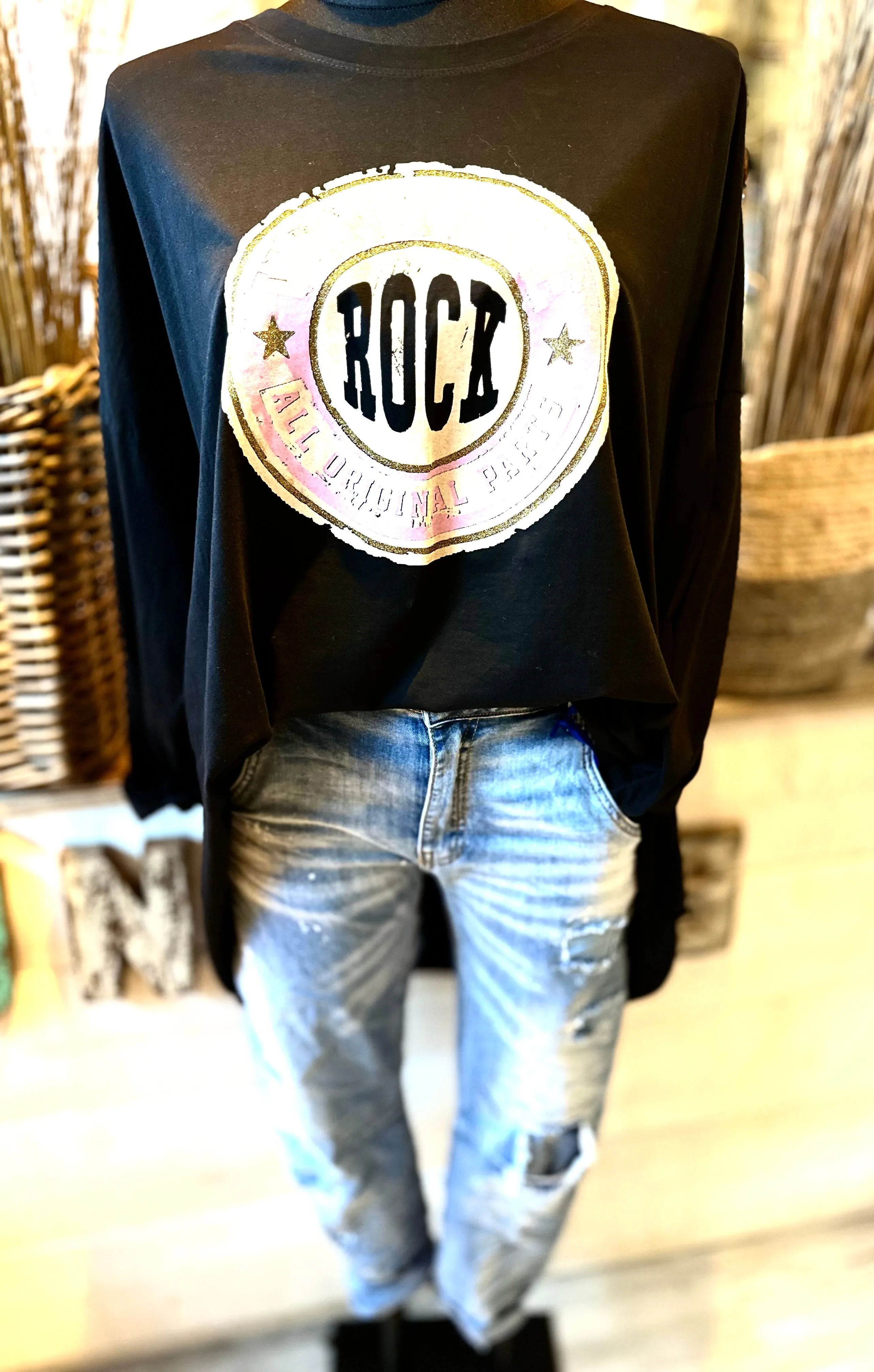 Shirt Vintage Rock Druck