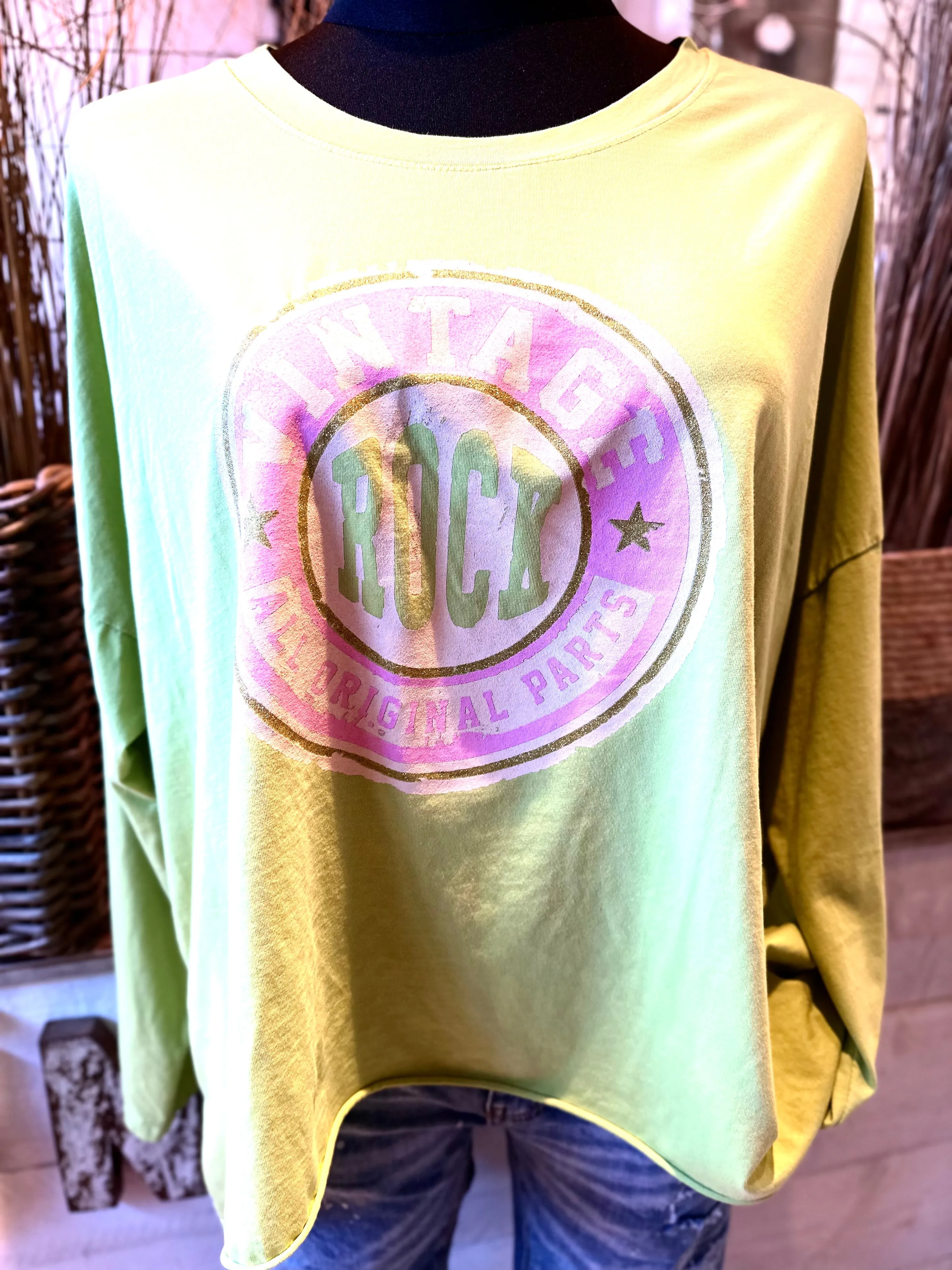 Shirt Vintage Rock Druck