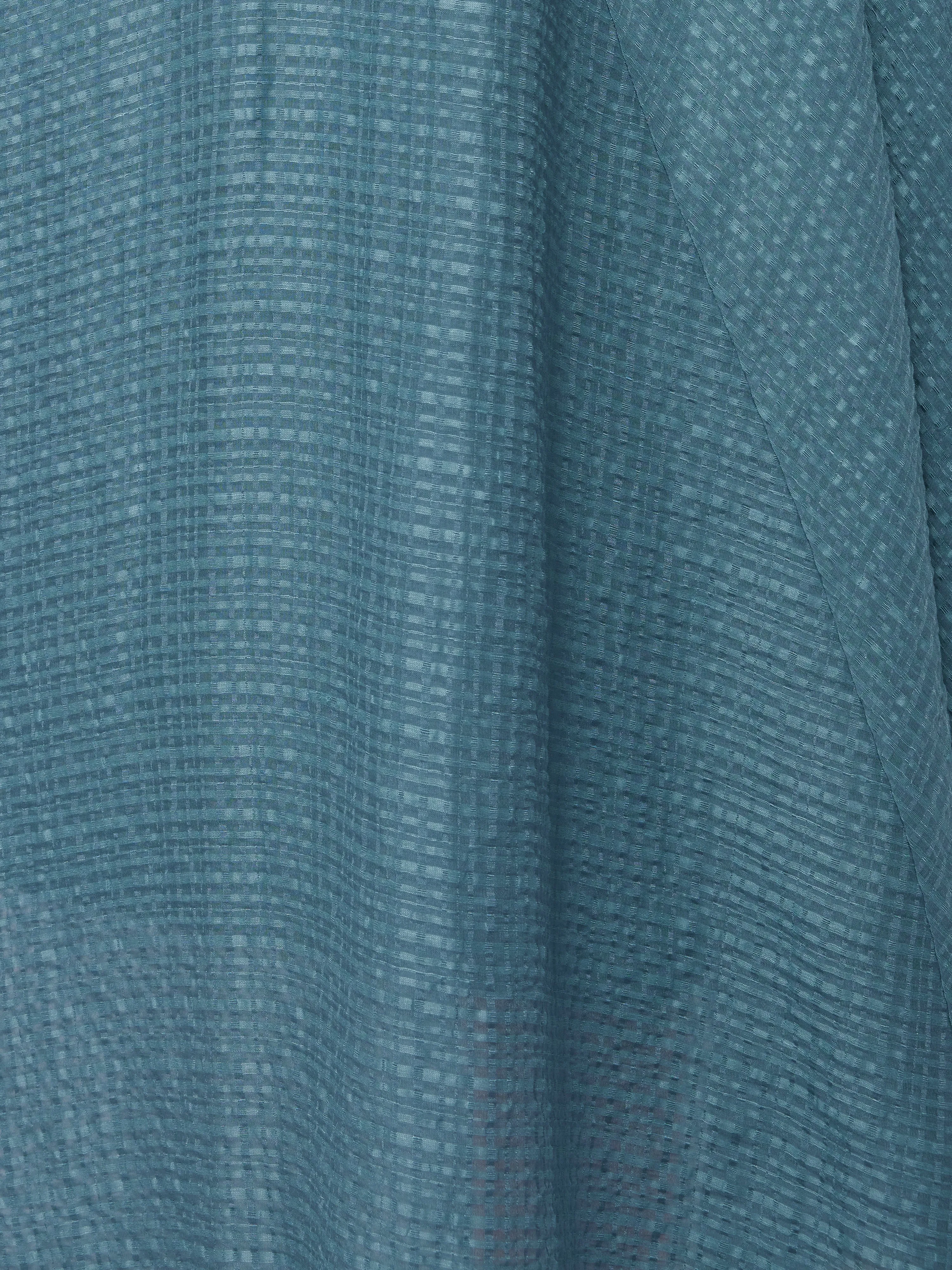 Silk Linen Gauze Maxi Dress | Blue