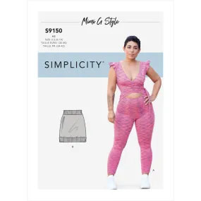 Simplicity Sewing Pattern S9150 Misses' Bodysuit & Mini Skirt
