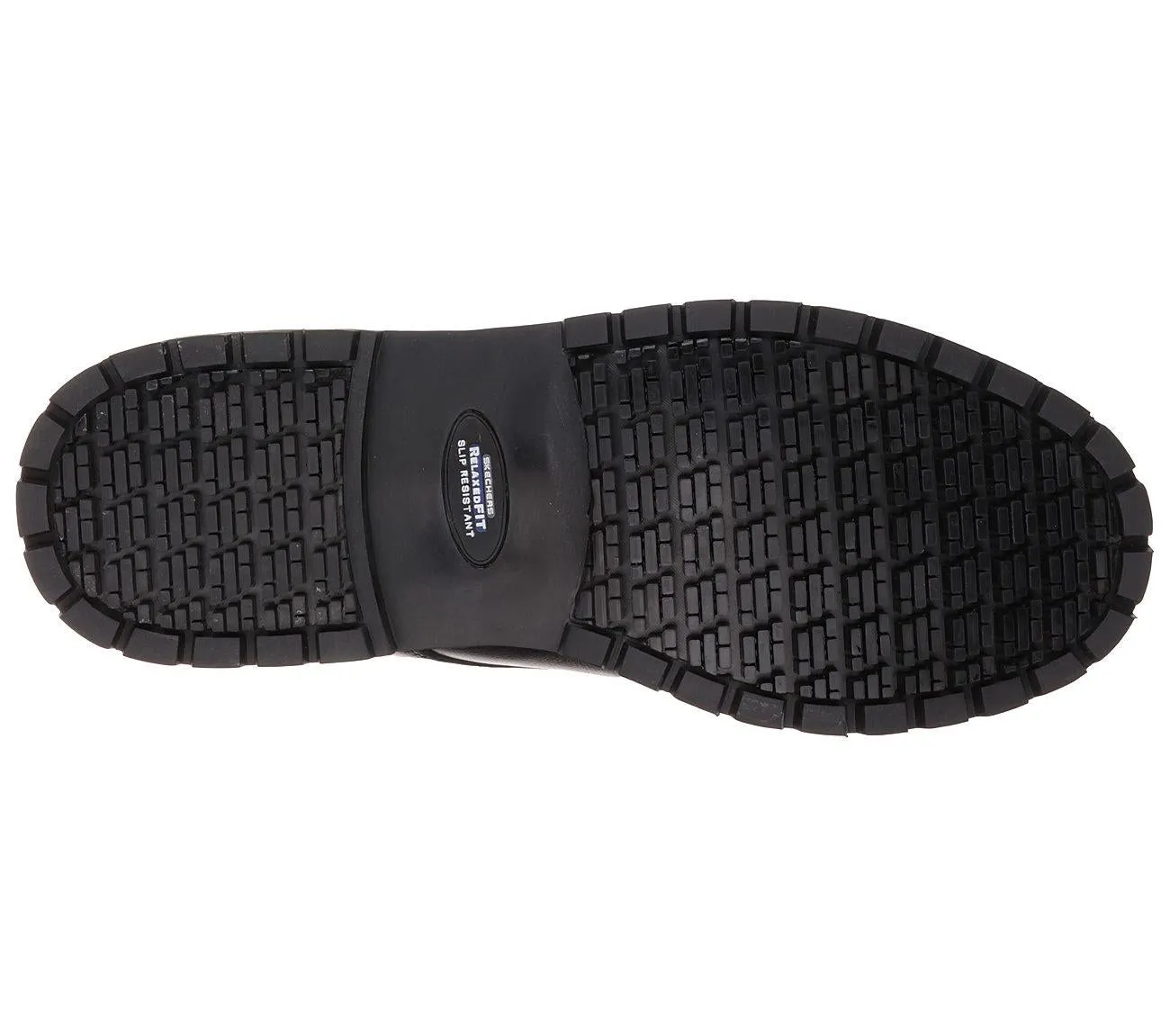 SKECHERS Men's Relaxed Fit - Cottonwood - Elks SR Work Shoes in Black