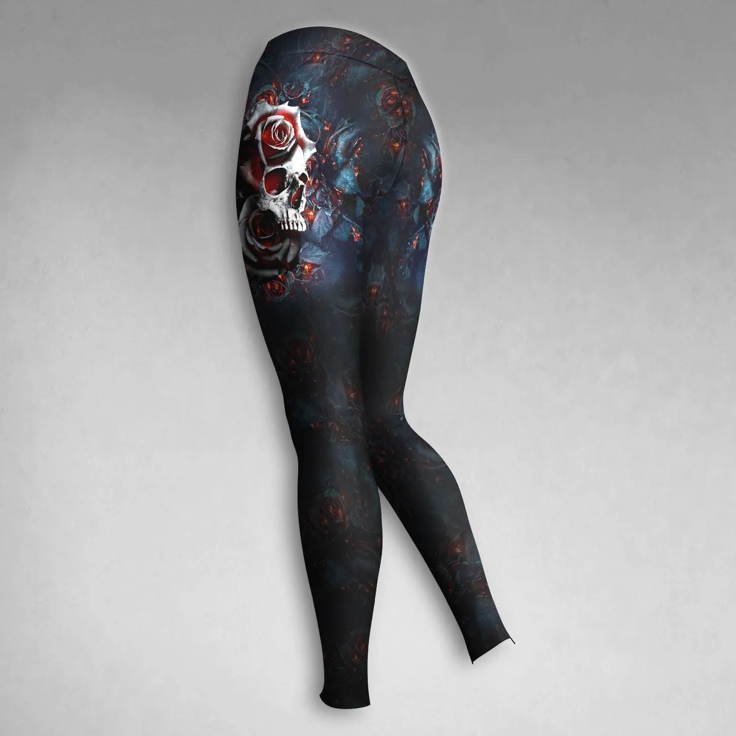 Skull Rose Lava Gothic Combo Hoodie and Leggings