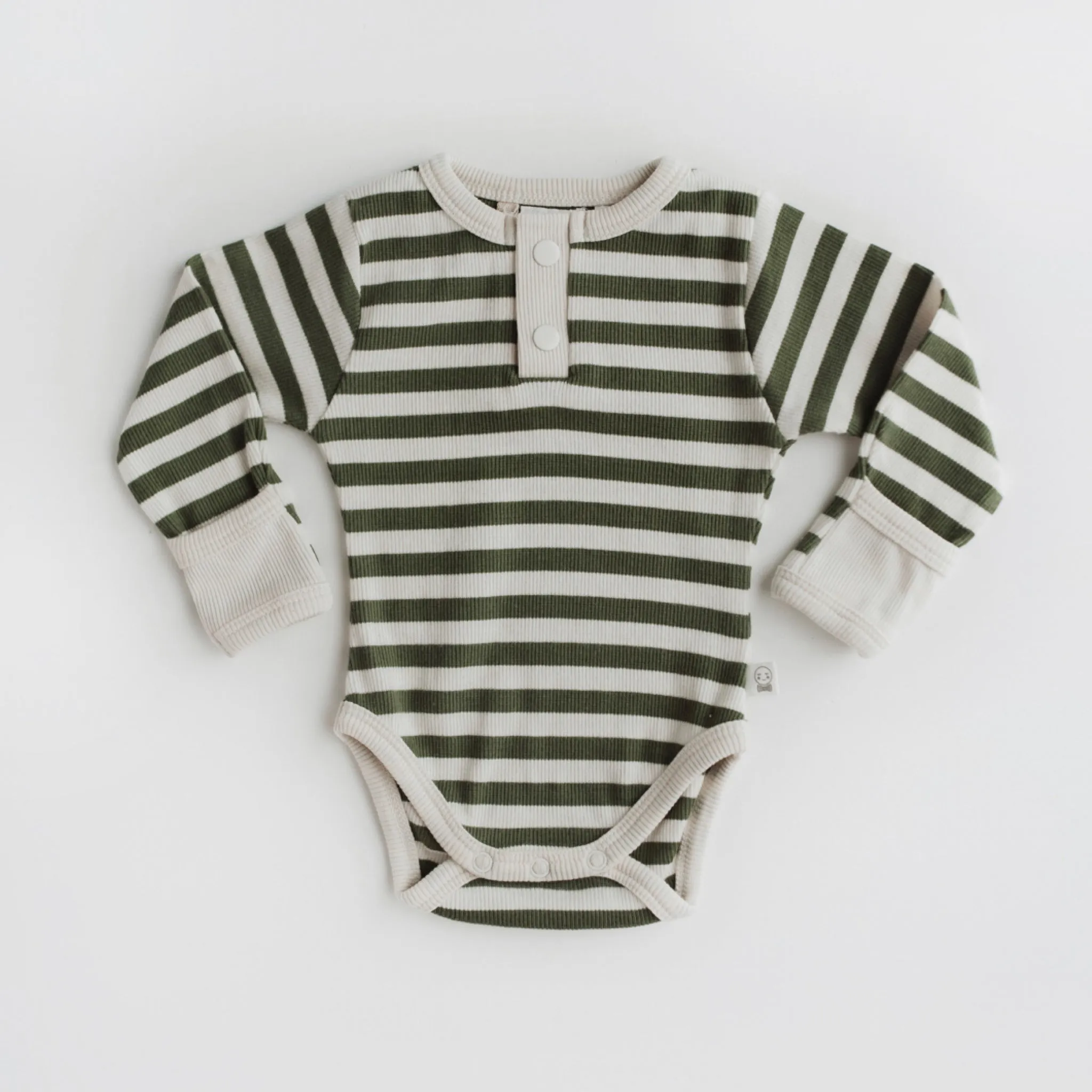 Snuggle Hunny Kids - Bodysuit Olive Stripe