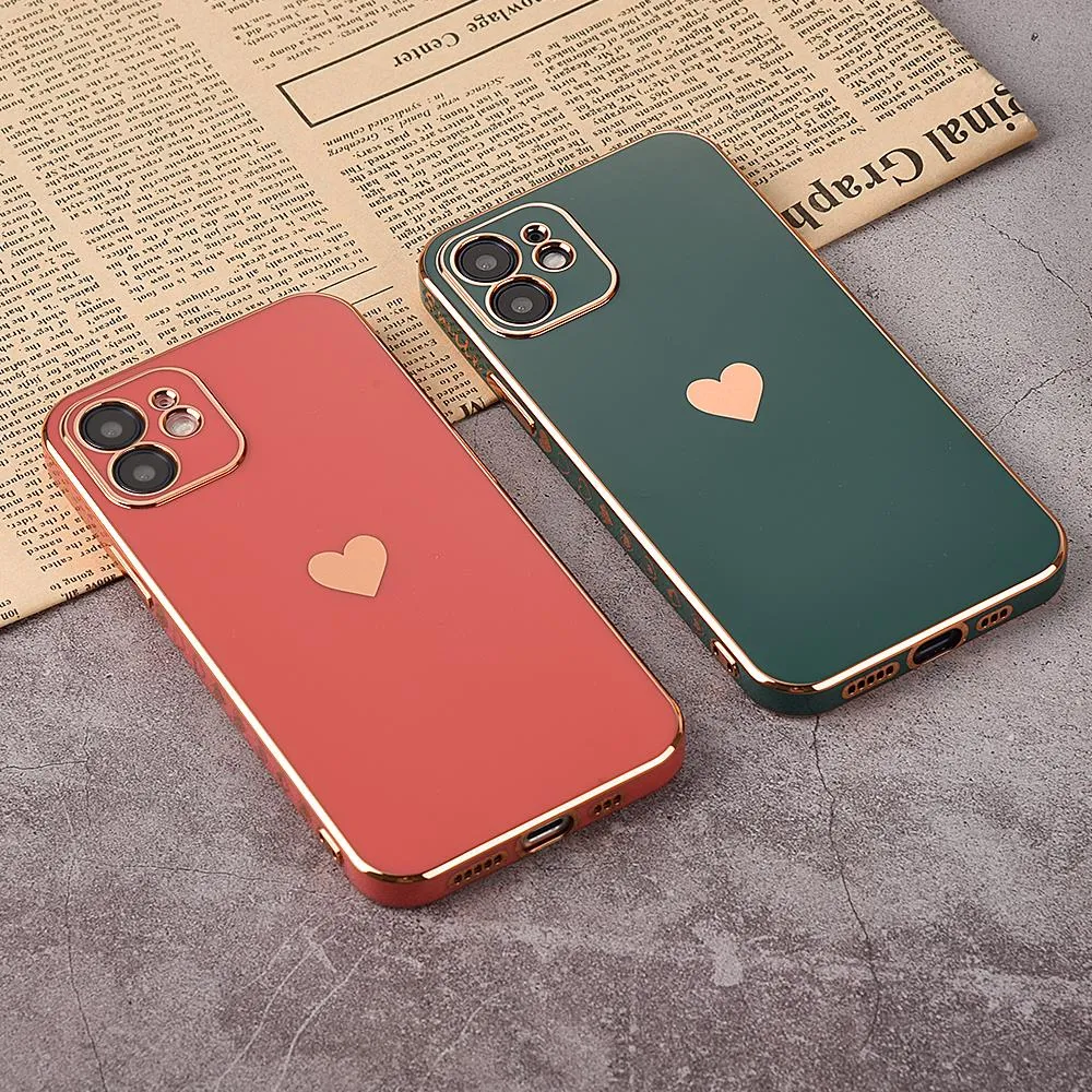 Solid Plating Lens Protection Phone Case For iPhone 12 11 Pro Max X XR XS Max 8  13 Pro Max Soft Cover Case