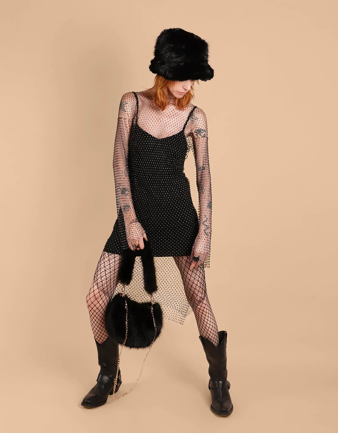 Sparkly net dress