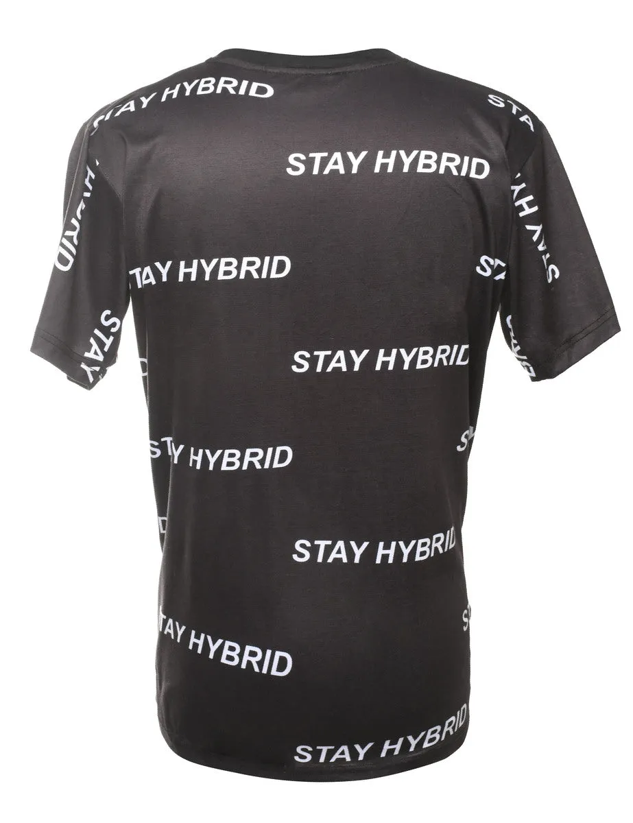 Stay Hybrid Printed T-shirt - M