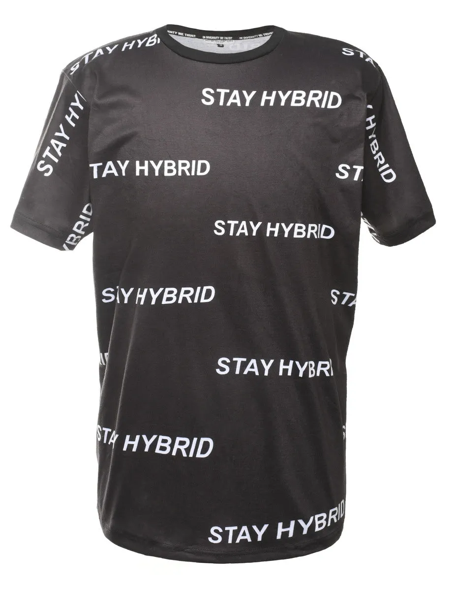 Stay Hybrid Printed T-shirt - M