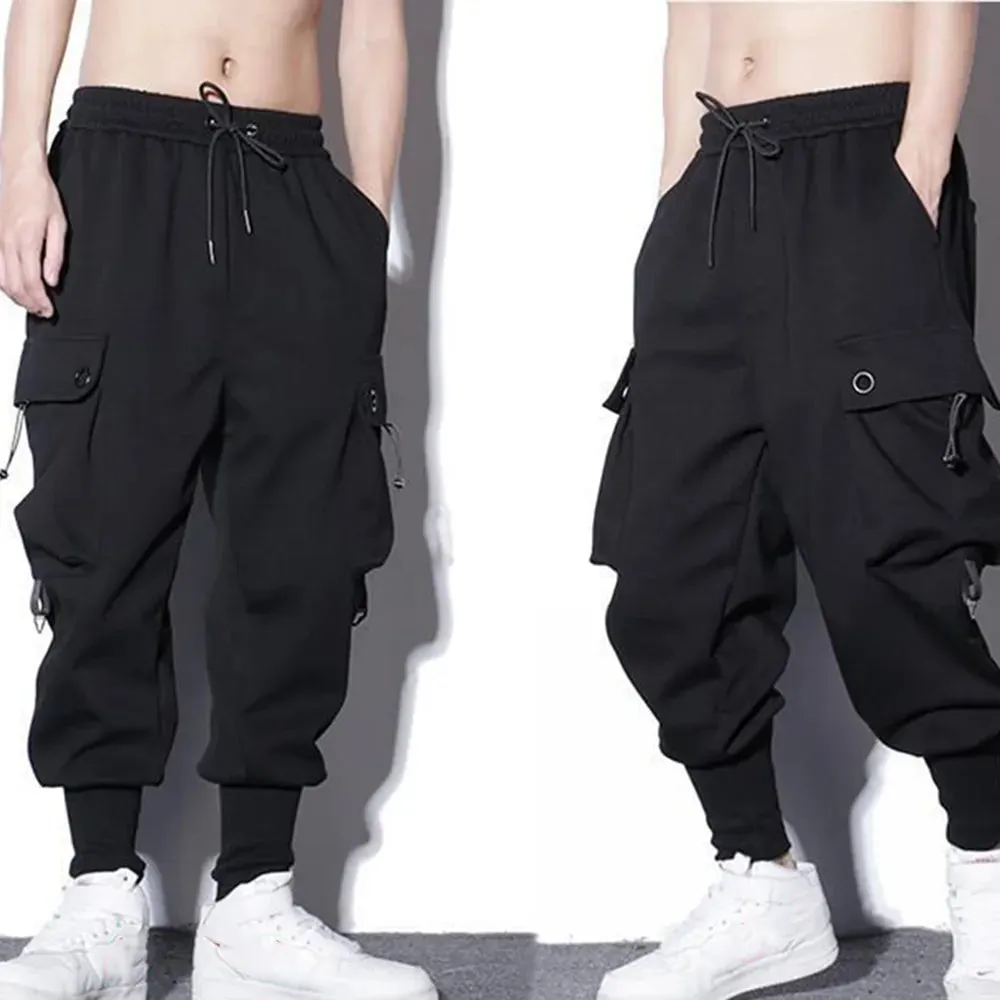 Stealth Mode Cyber Joggers - Loose Harem Pants Men Cargo Trousers Hip Hop  Ankle Length Pant Fashion Streetwear Pocket Sweatpants