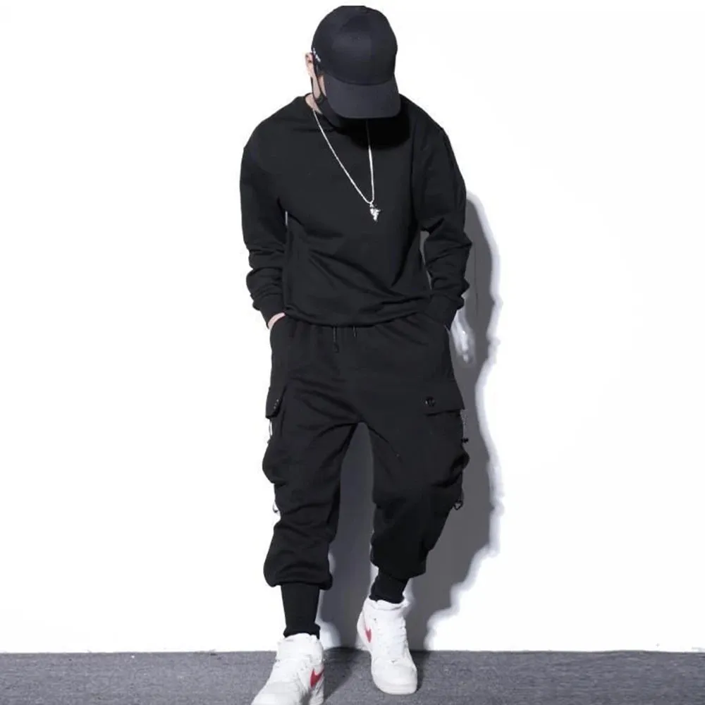 Stealth Mode Cyber Joggers - Loose Harem Pants Men Cargo Trousers Hip Hop  Ankle Length Pant Fashion Streetwear Pocket Sweatpants