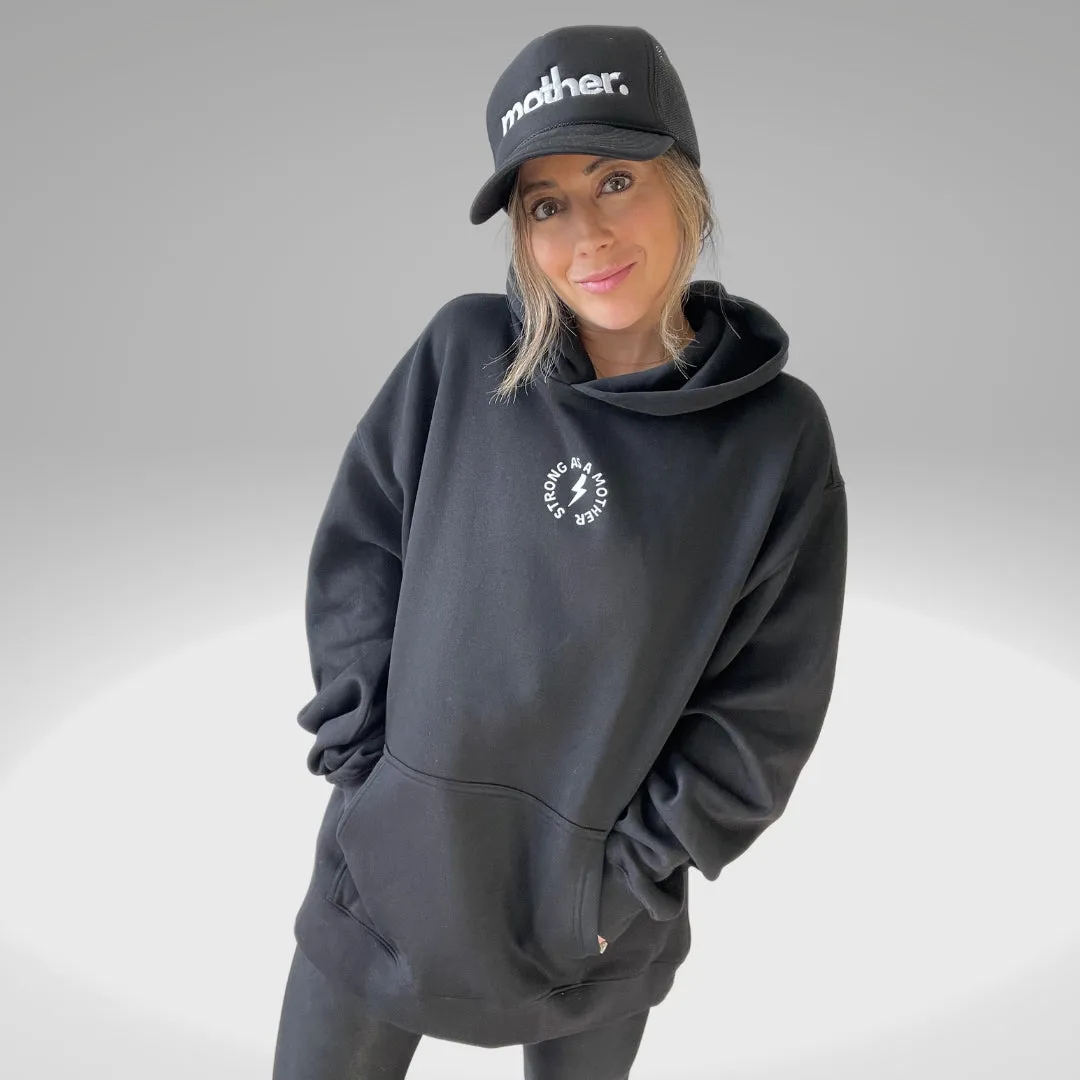 Strong as a mother™ Oversized Hoodie - Black