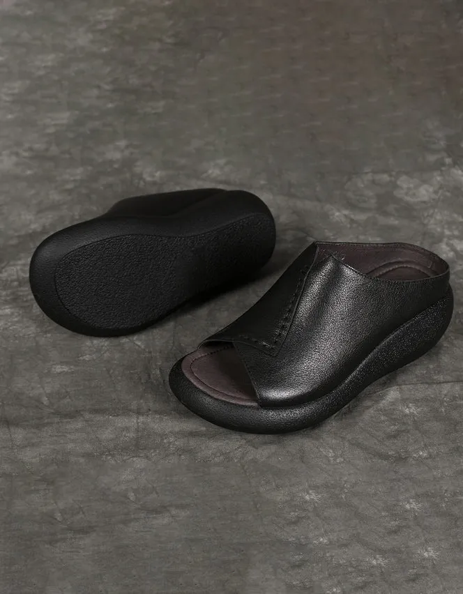 Summer Open Toe Comfortable Wedge Slippers