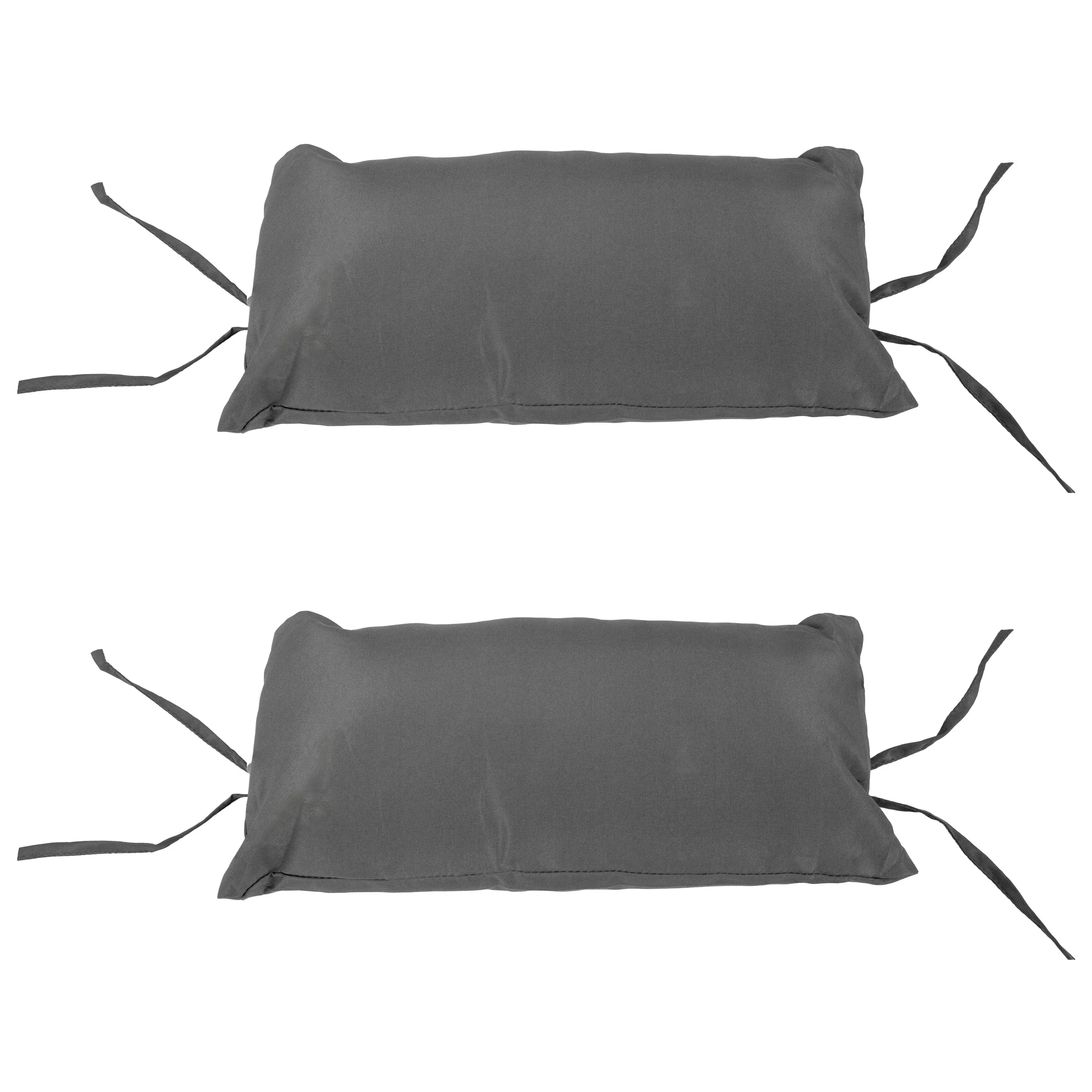 Sunnydaze Andrei Double Egg Chair Cushion Replacement Set - Dark Gray