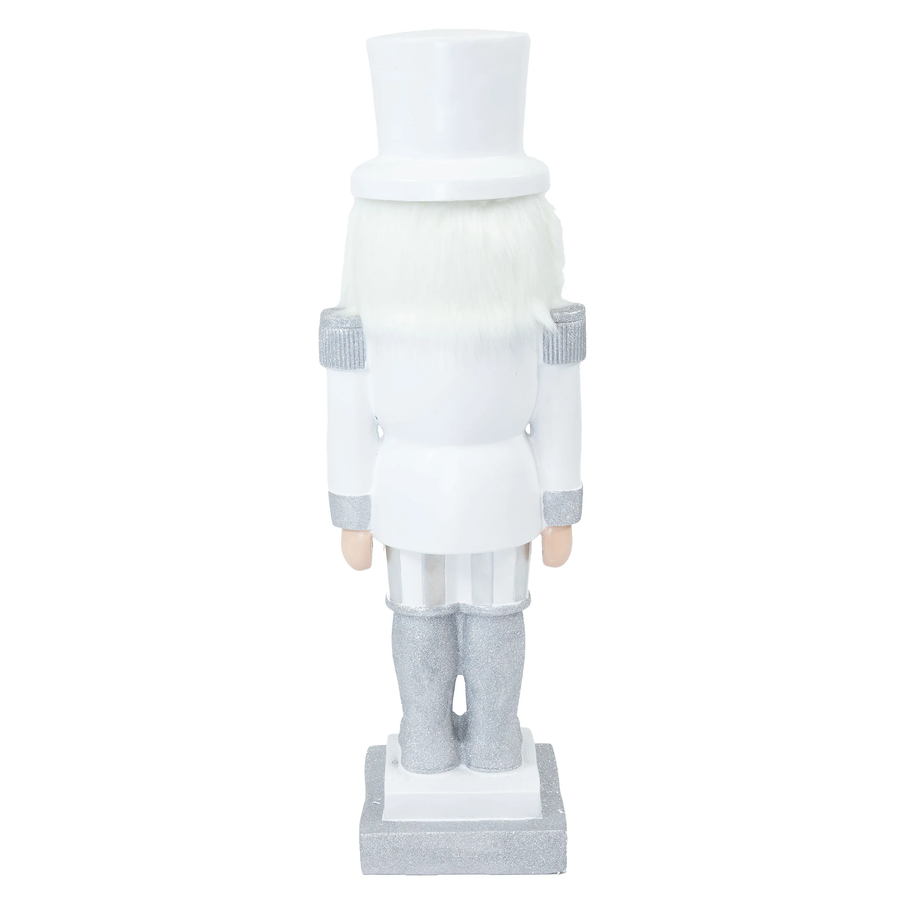 Sunnydaze Sterling the Silver Christmas Nutcracker Statue - 37" H