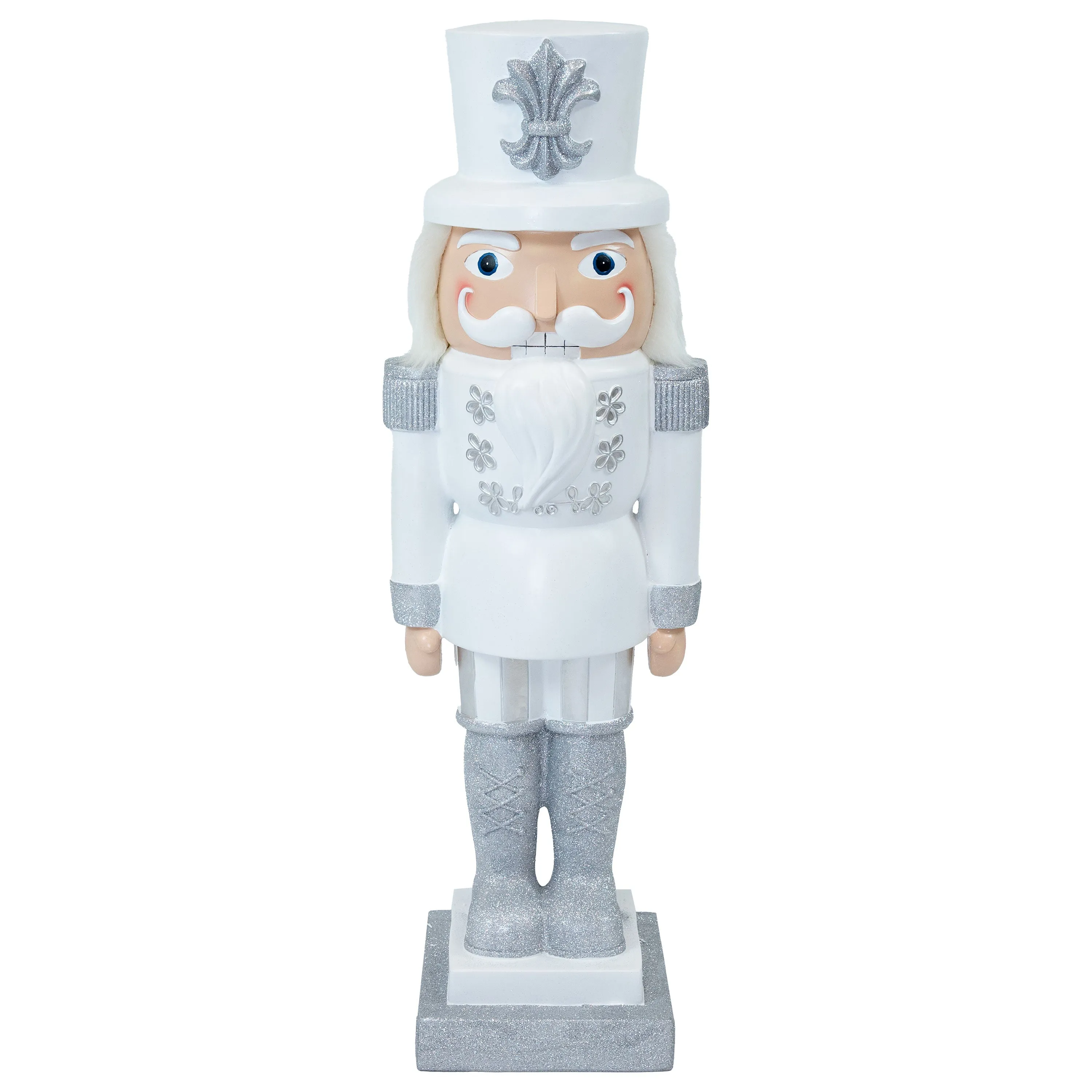 Sunnydaze Sterling the Silver Christmas Nutcracker Statue - 37" H