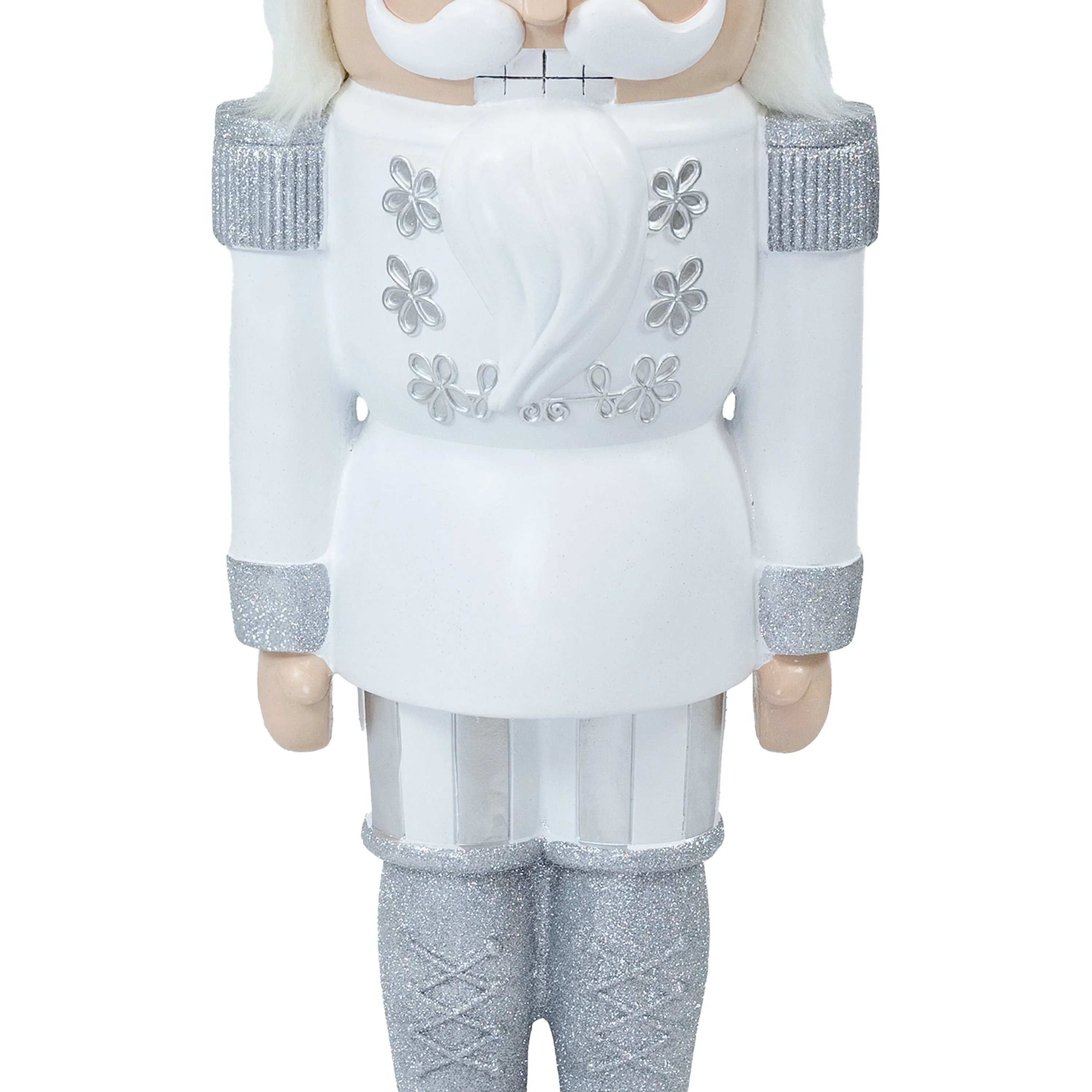 Sunnydaze Sterling the Silver Christmas Nutcracker Statue - 37" H