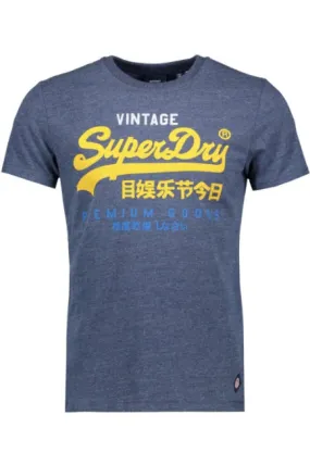 Superdry Vintage Logo Tri T-Shirt 220 - Navy Marl