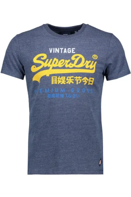 Superdry Vintage Logo Tri T-Shirt 220 - Navy Marl