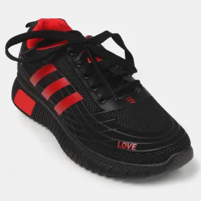 Teens Boys Joggers Shoes JG M4 - Black/Red