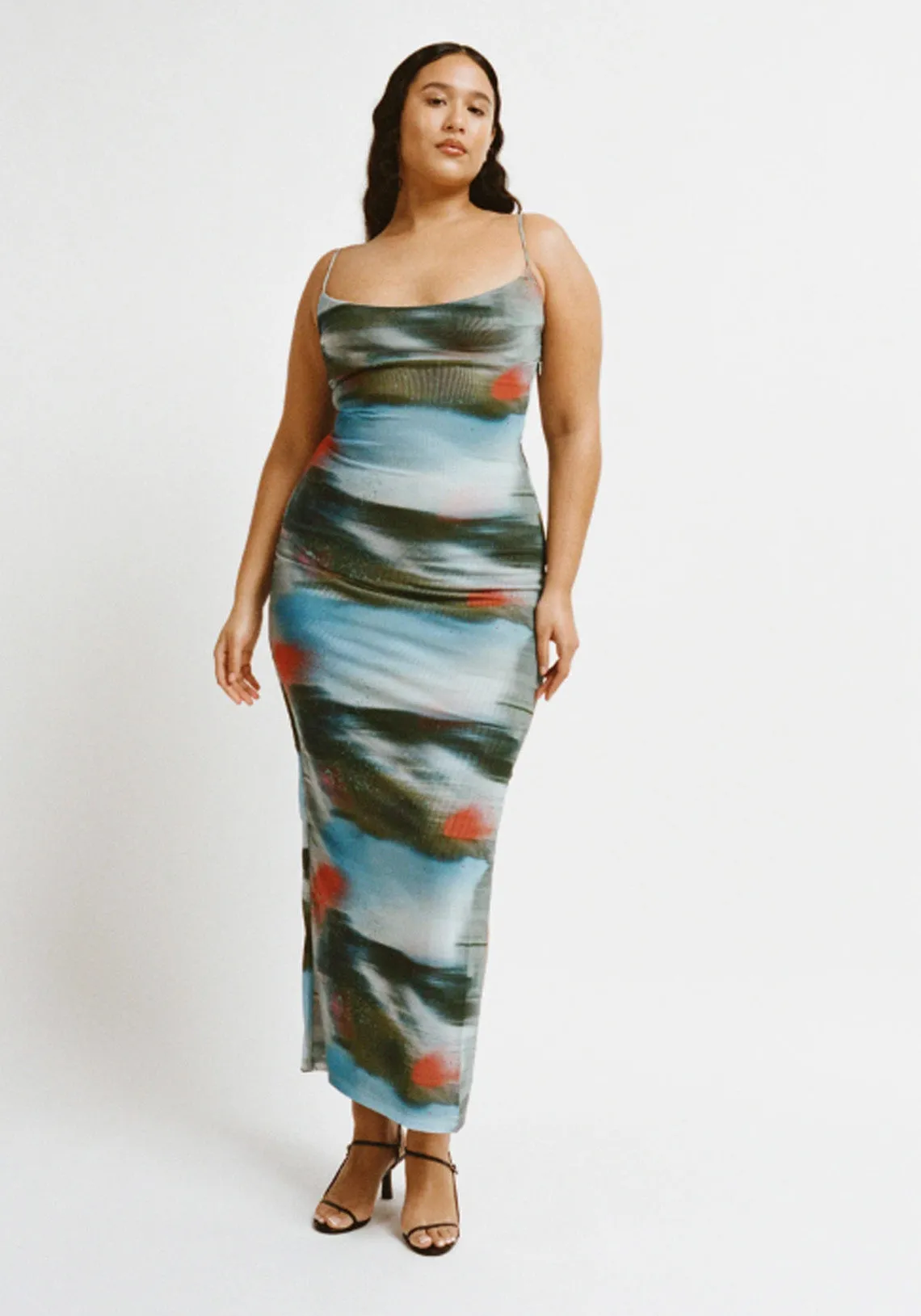 THAIS DRESS MOTION BLUE