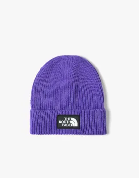 The North Face Logo Box Cuffed Beanie - Peak Purple