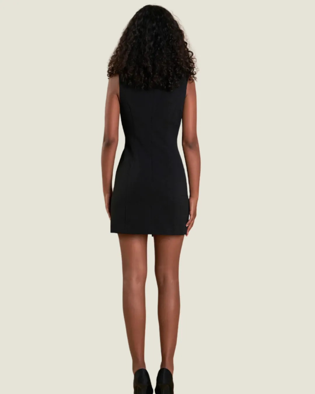 The Sydney: Contrast Shawl Lapel Mini Dress