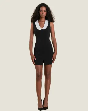 The Sydney: Contrast Shawl Lapel Mini Dress
