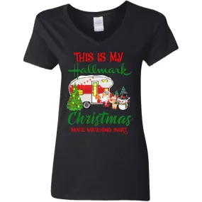 This Is My Hallmark Christmas Movie Watching Women V-Neck T-Shirt