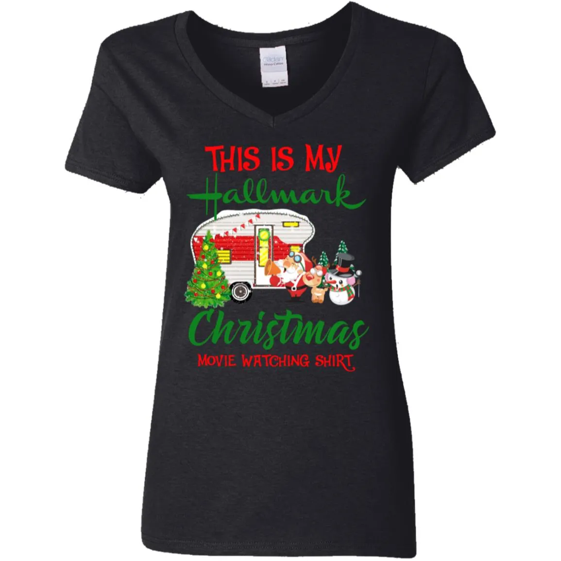 This Is My Hallmark Christmas Movie Watching Women V-Neck T-Shirt