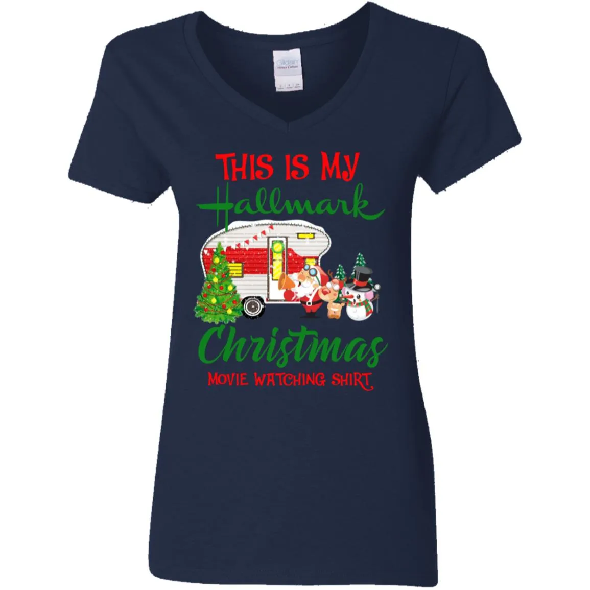 This Is My Hallmark Christmas Movie Watching Women V-Neck T-Shirt