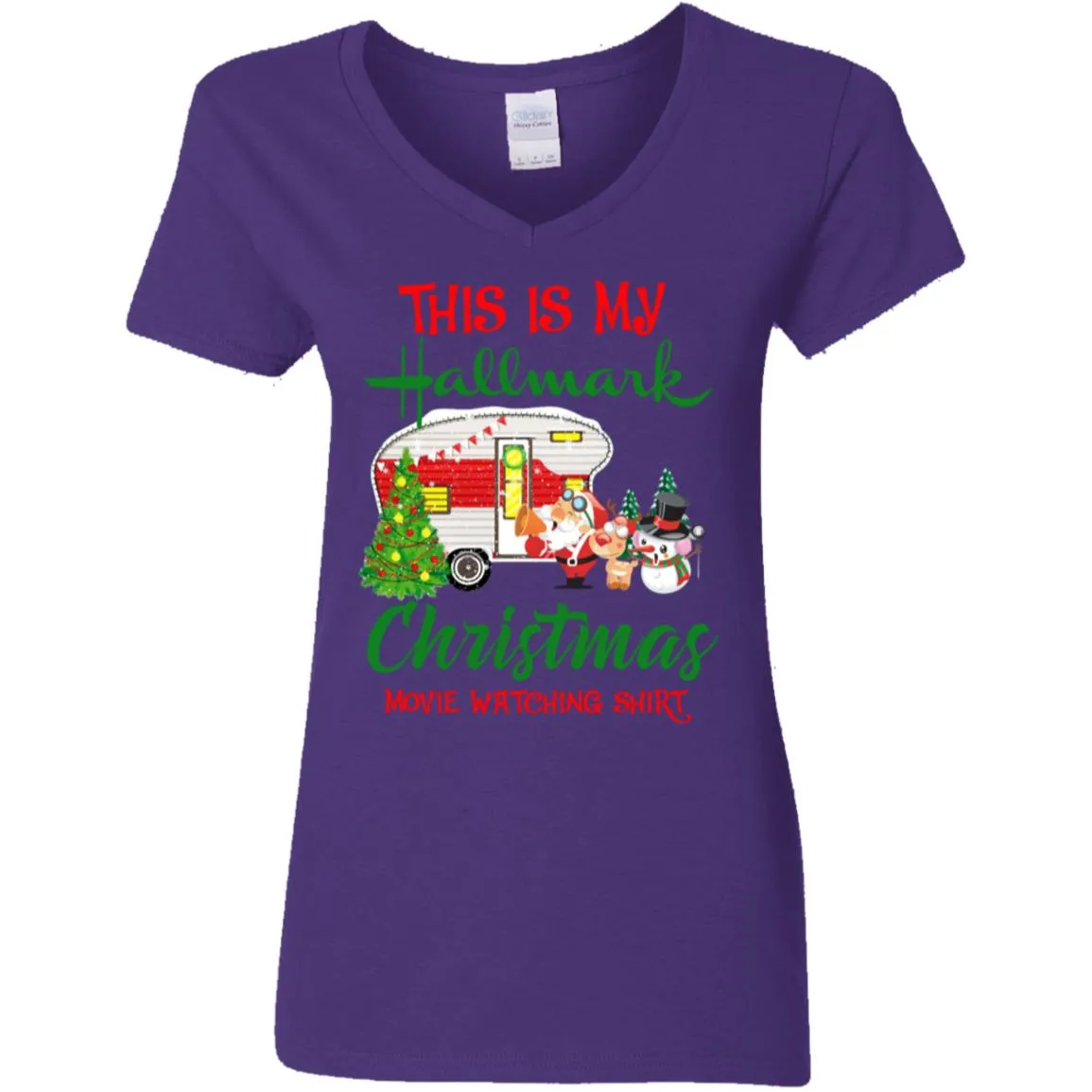 This Is My Hallmark Christmas Movie Watching Women V-Neck T-Shirt