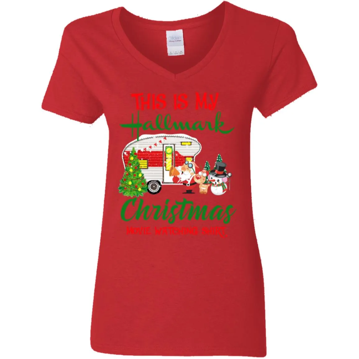 This Is My Hallmark Christmas Movie Watching Women V-Neck T-Shirt