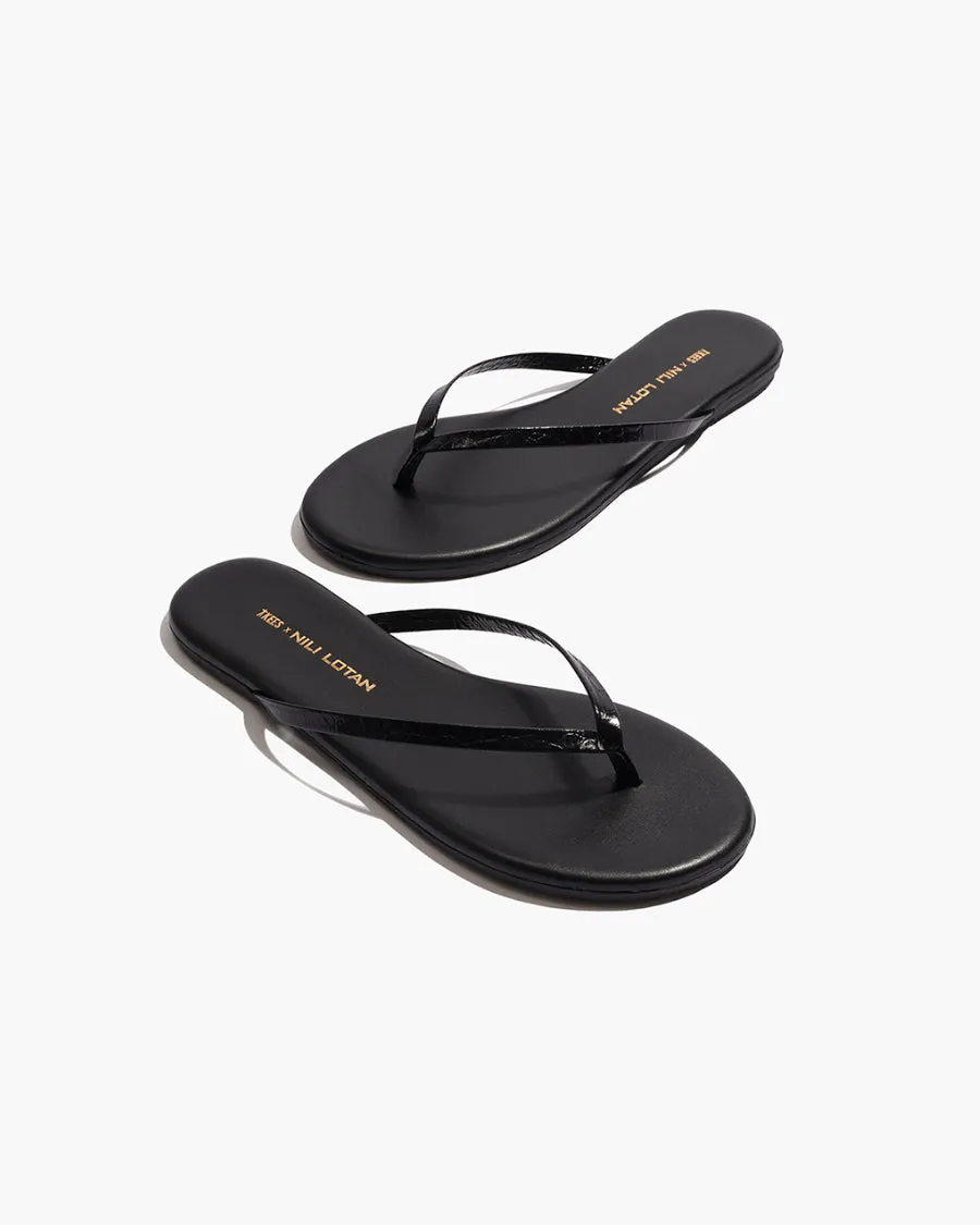 TKEES X NILI LOTAN - Black Croc