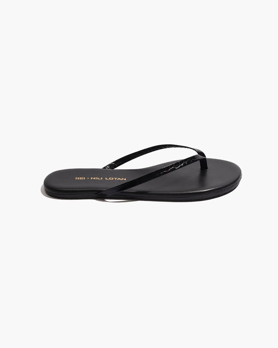 TKEES X NILI LOTAN - Black Croc