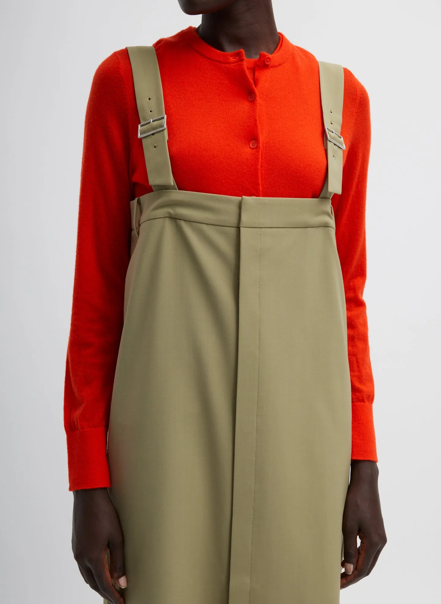 Tropical Wool Convertible Overall Skirt