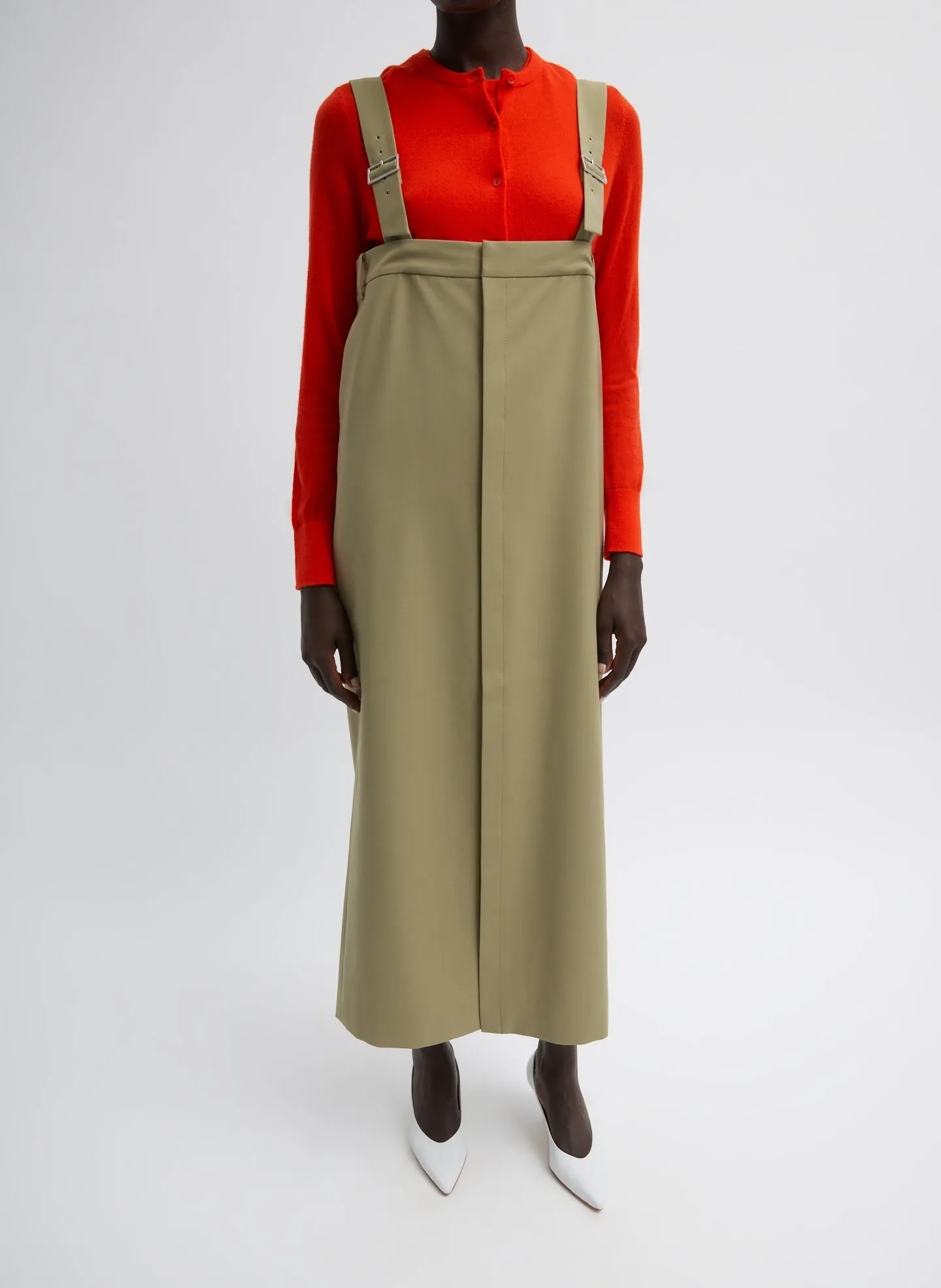 Tropical Wool Convertible Overall Skirt