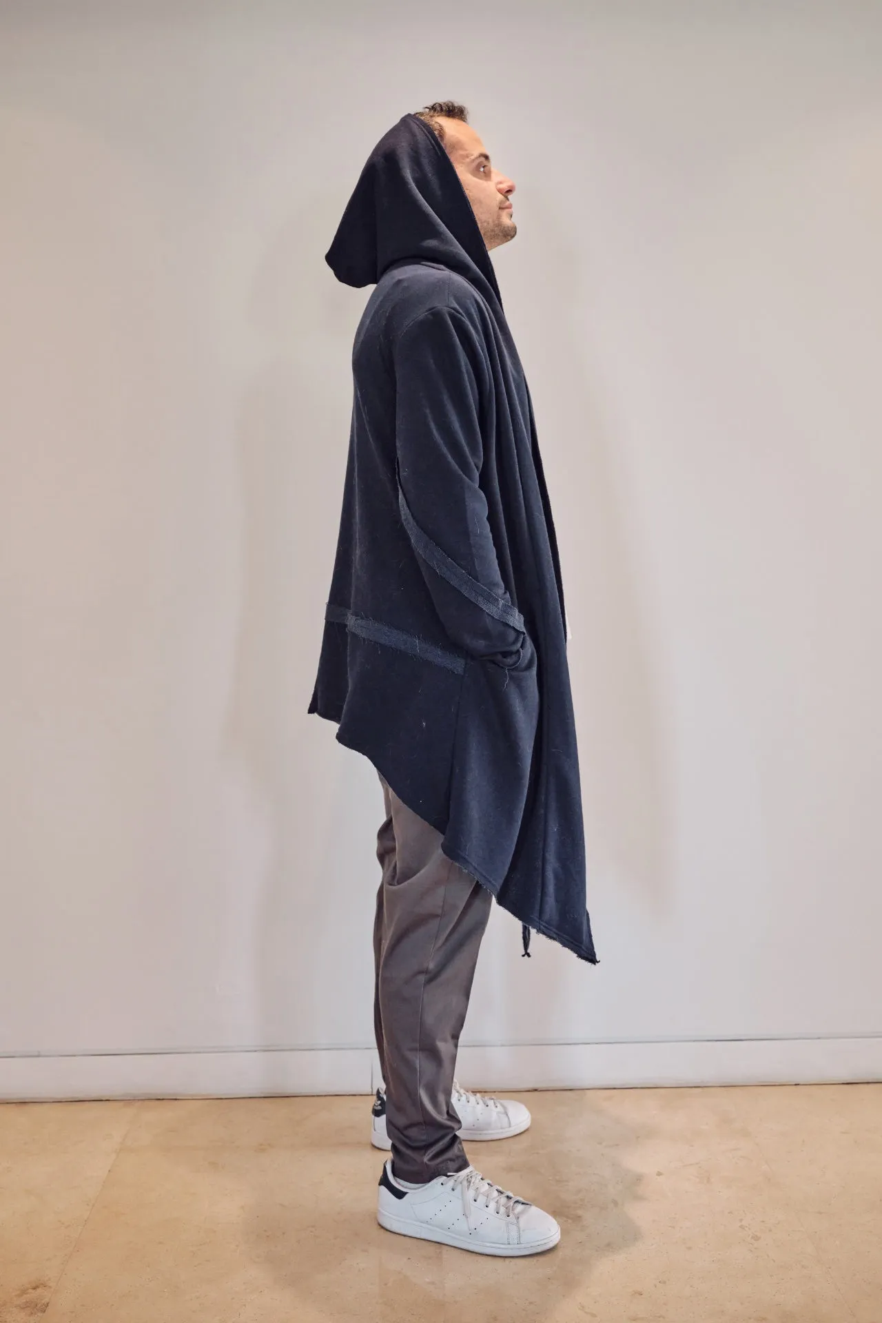 UNISEX NAVY BLUE LONG HOODIE HOD007