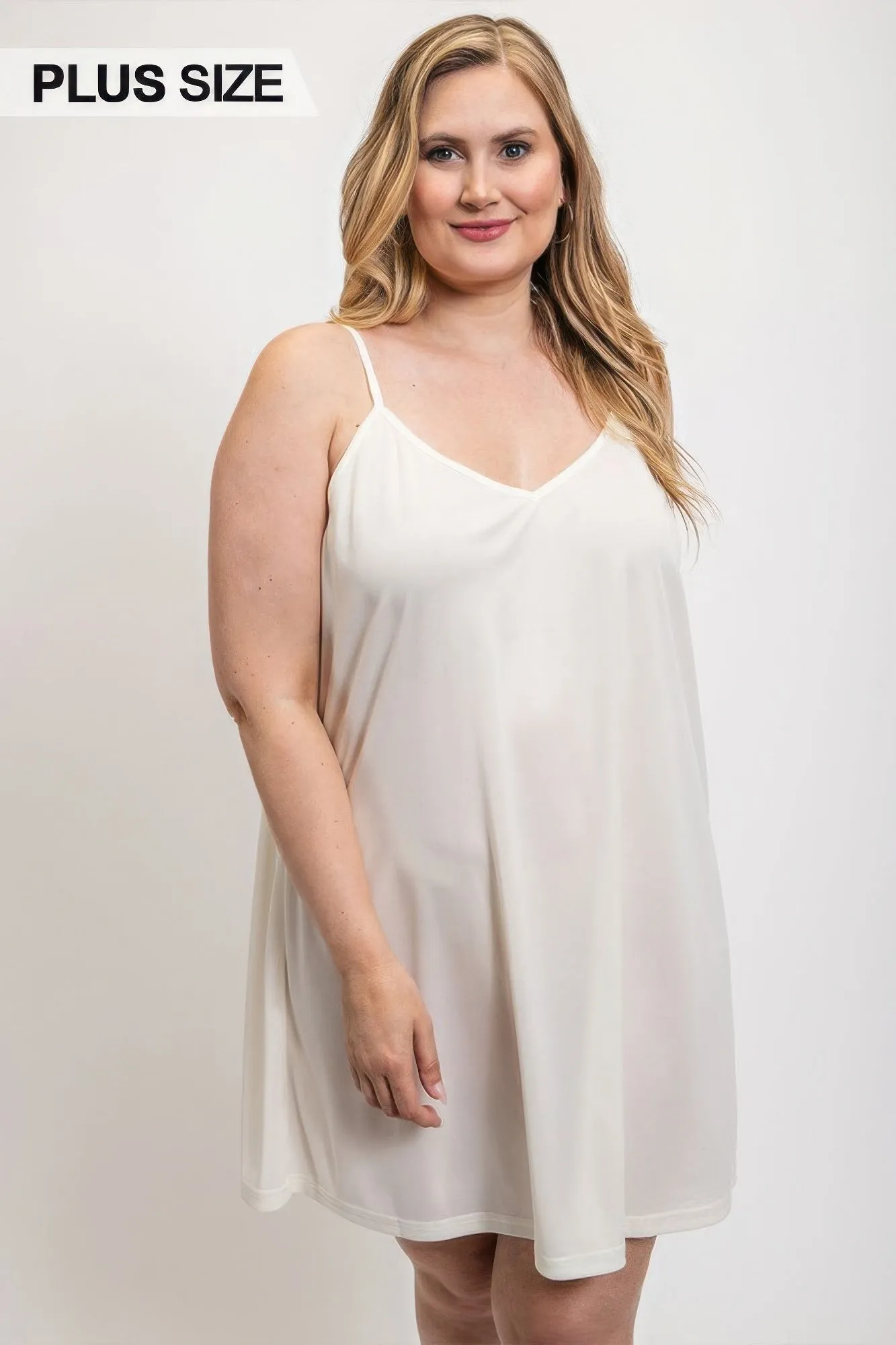 V-Neck Slip Dress with Adjustable Straps