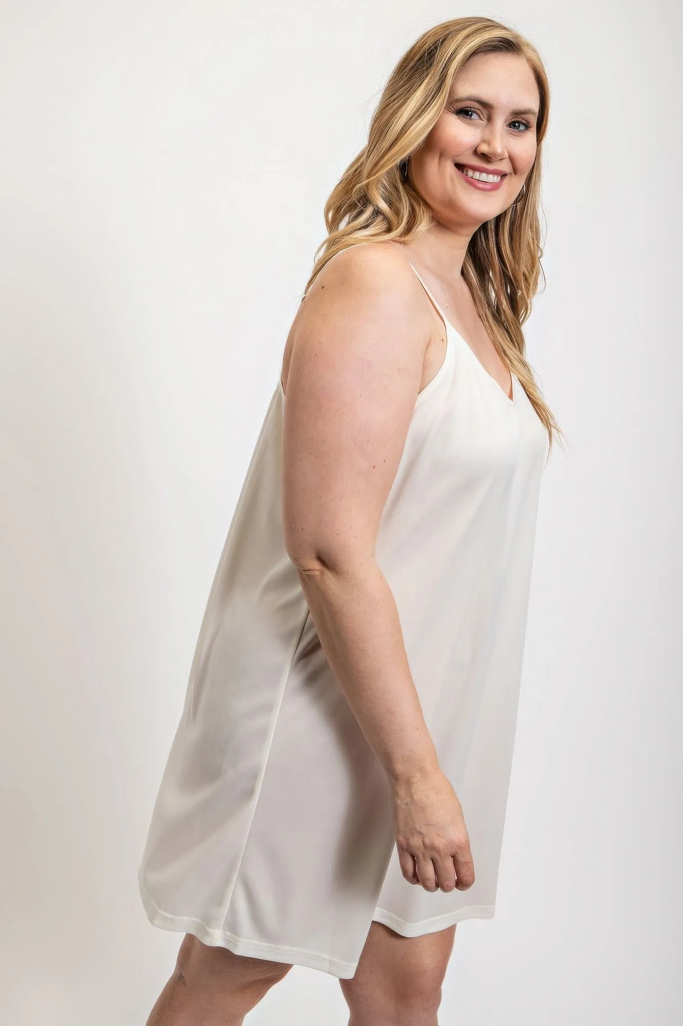 V-Neck Slip Dress with Adjustable Straps