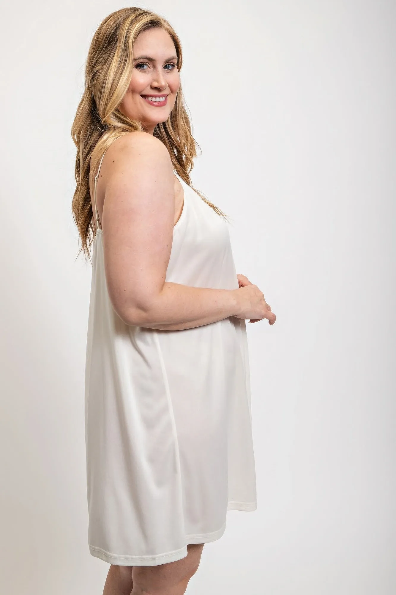 V-Neck Slip Dress with Adjustable Straps