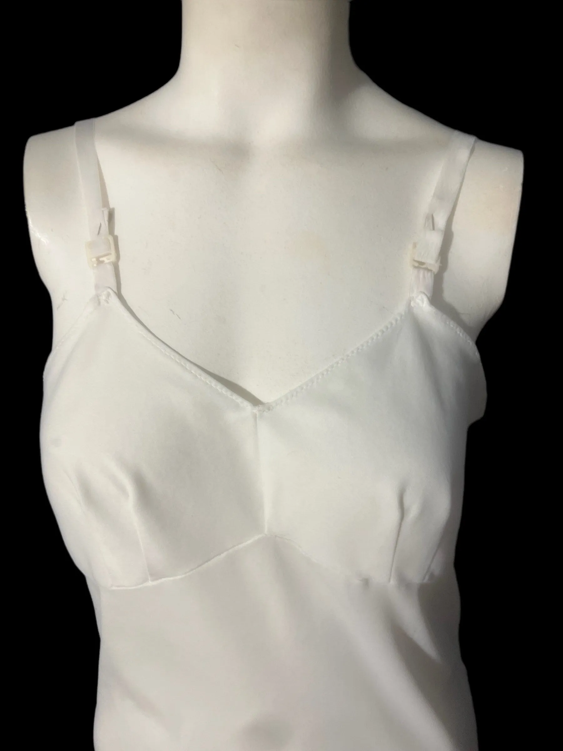 Vintage 70's white slip dress M